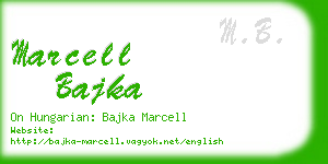 marcell bajka business card
